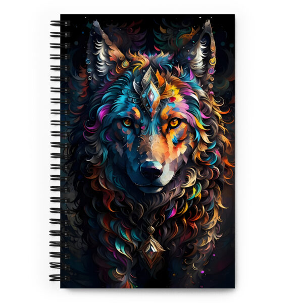 Spiral notebook - Colorful Wolf